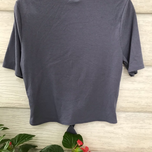 Grey Ribbed Top - Picture 3 of 3